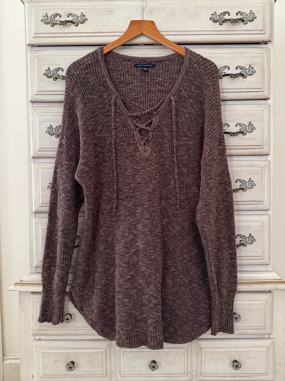 American Eagle Brown Cotton Sweater